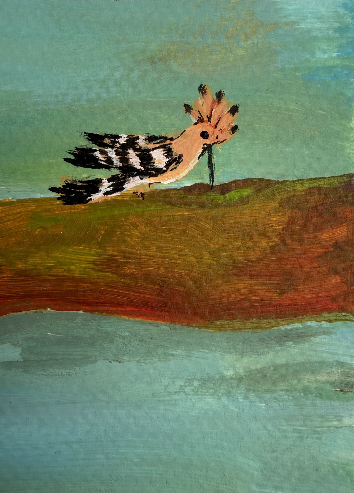 Passerby, Hoopoe Bird Nature Art Print
