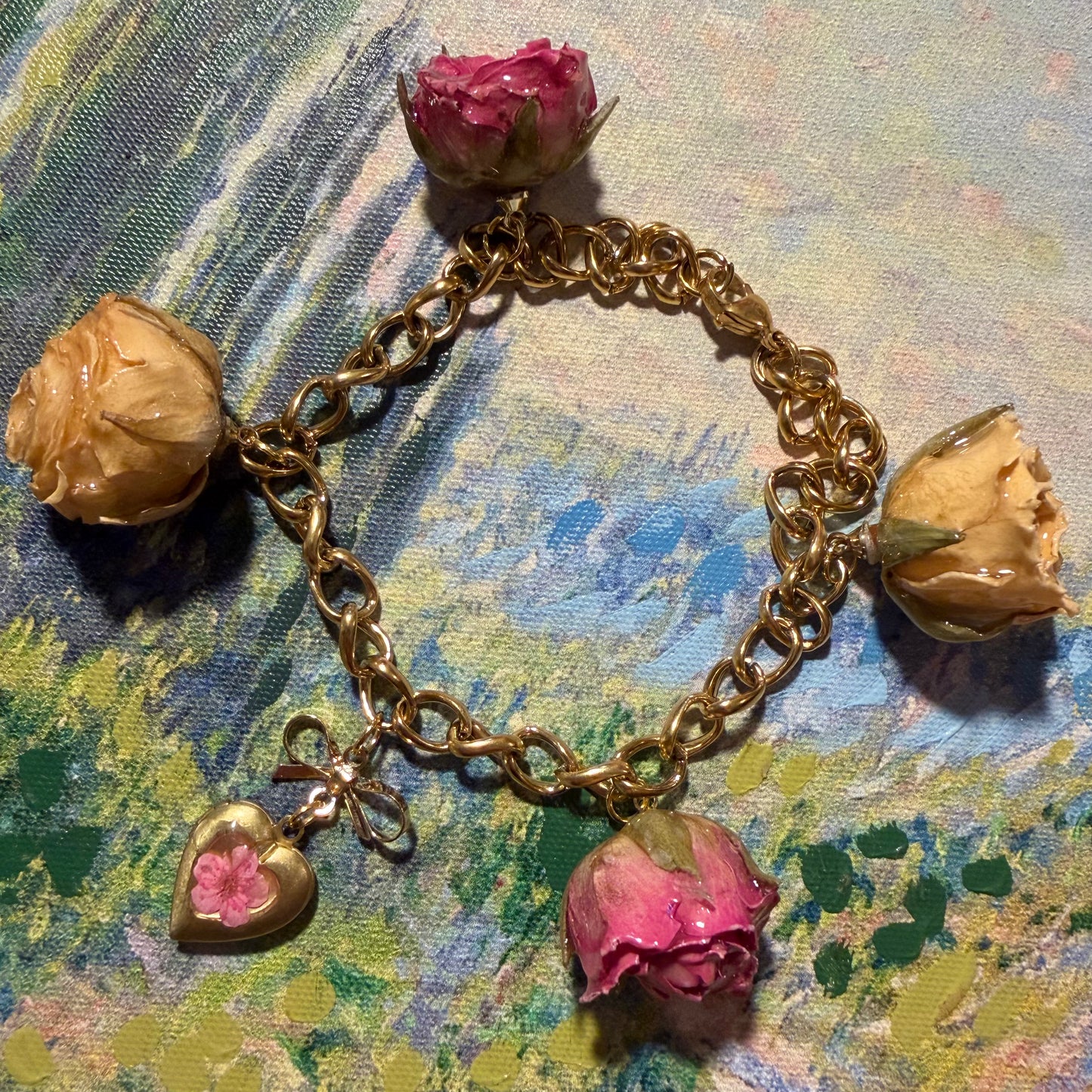 Jinx - Gold Real Rose Charm Bracelet (PREORDER)